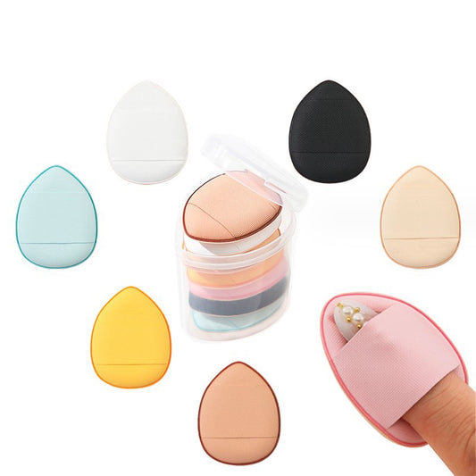 Mini Powder Puff Finger Size Air Cushion Puff Makeup Foundation Blending Powder Puff Cosmetic Tool for Loose Powder Face Powder Mineral Powder