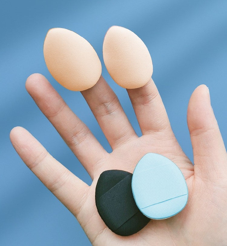 Mini Powder Puff Finger Size Air Cushion Puff Makeup Foundation Blending Powder Puff Cosmetic Tool for Loose Powder Face Powder Mineral Powder