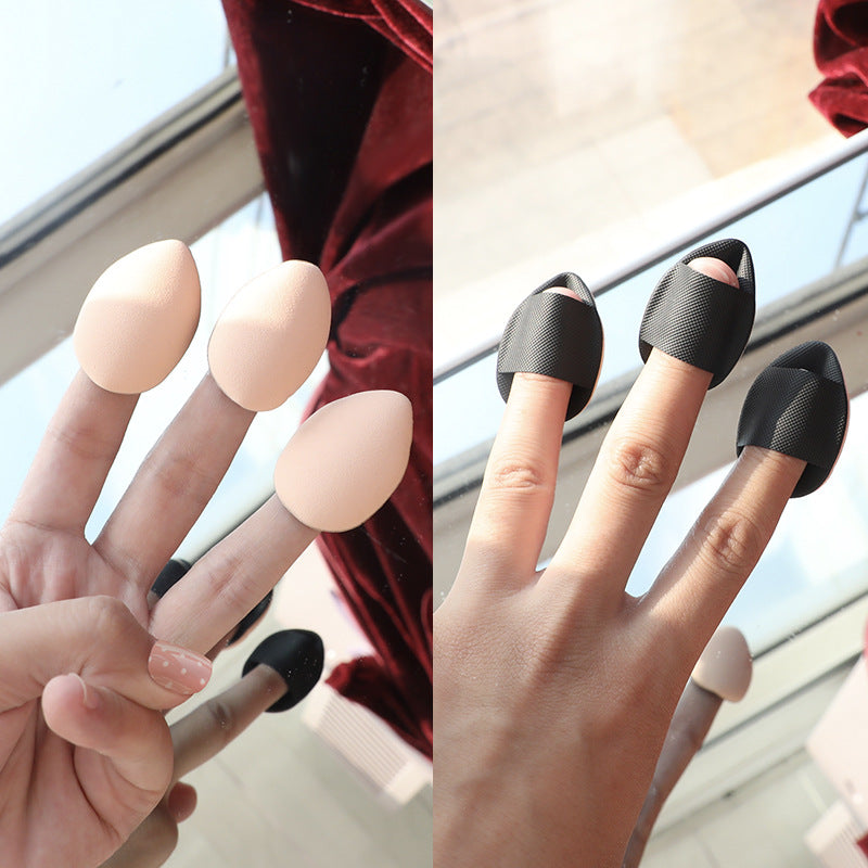 Mini Powder Puff Finger Size Air Cushion Puff Makeup Foundation Blending Powder Puff Cosmetic Tool for Loose Powder Face Powder Mineral Powder