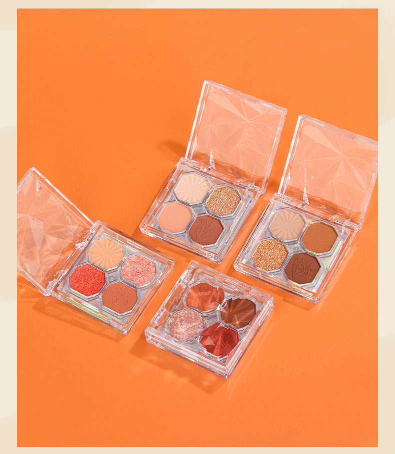 4-color sequin matte eye shadow plate
