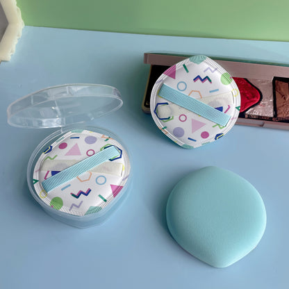 Thickened 4mm Rubycell Air cushion powder puff with printing in box packing