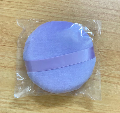 Purple Powder Puffs - Extra Large Jumbo 5.12 inch/ 5.9 inch - 100% Pure Cotton Soft Fluffy Washable Puff For Makeup Face Body Loose Powder Foundation