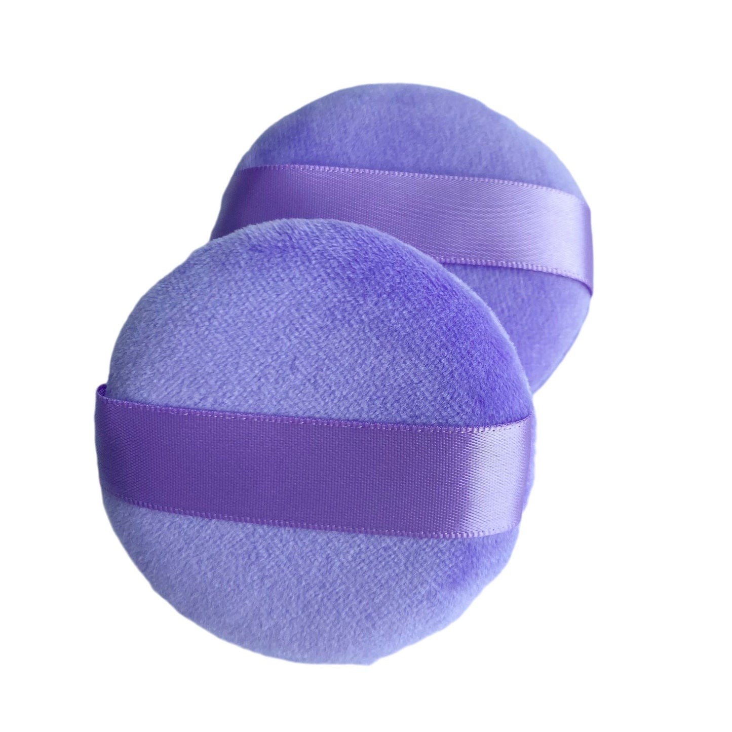 Purple Powder Puffs - Extra Large Jumbo 5.12 inch/ 5.9 inch - 100% Pure Cotton Soft Fluffy Washable Puff For Makeup Face Body Loose Powder Foundation
