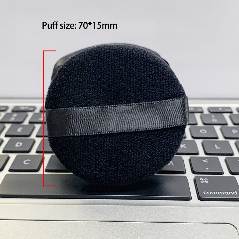 2.75 inches Black cosmetic cotton Powder Puffs- 4pcs/bag