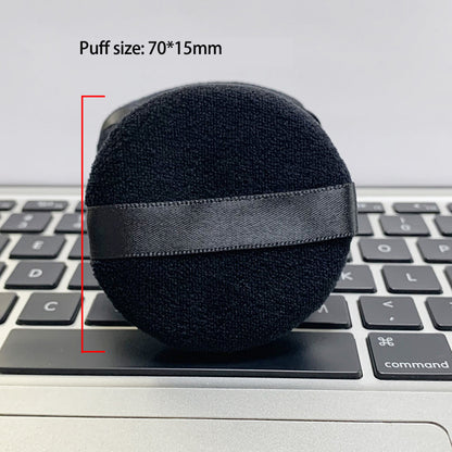 2.75 inches Black cosmetic cotton Powder Puffs- 4pcs/bag