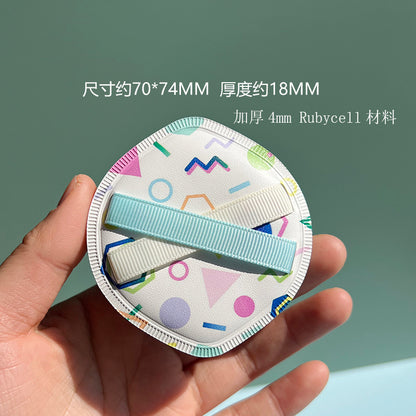 Thickened 4mm Rubycell Air cushion powder puff with printing in box packing