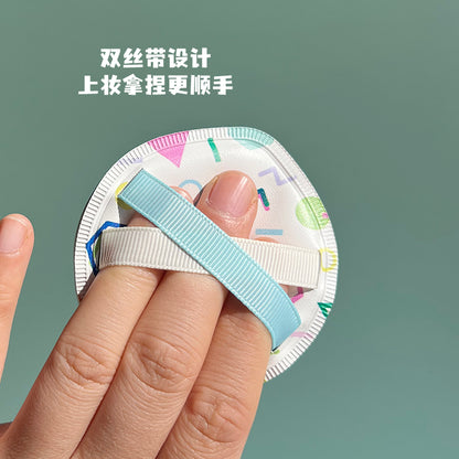 Thickened 4mm Rubycell Air cushion powder puff with printing in box packing