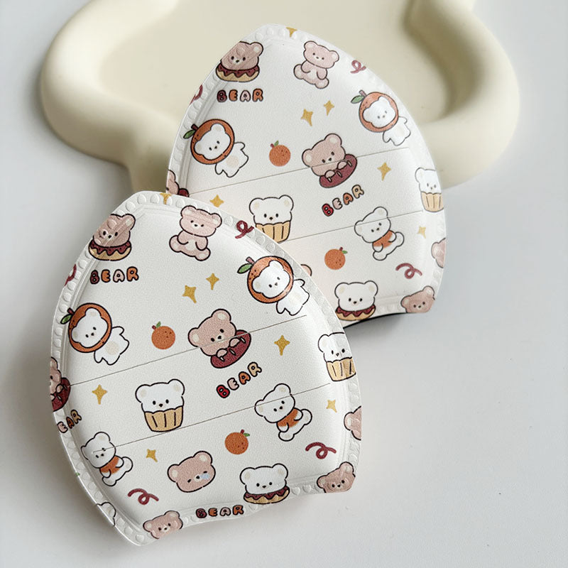 Leather integrated ribbon candy air cushion powder puff