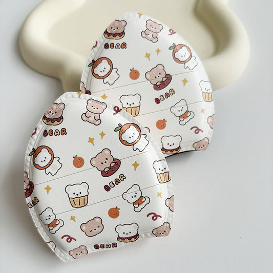 Leather integrated ribbon candy air cushion powder puff