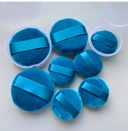 2.15"&2.95"Blue Long fluffy cotton powder puff