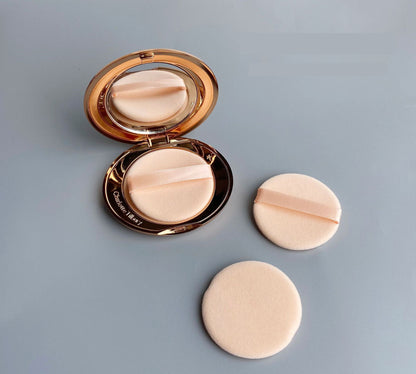 Powder Puff 8 Pieces Round Face Makeup Pressed Blending Foundation Cream Make Up Ribbon Strap Sponge Cushion Applicator 8pcs/box