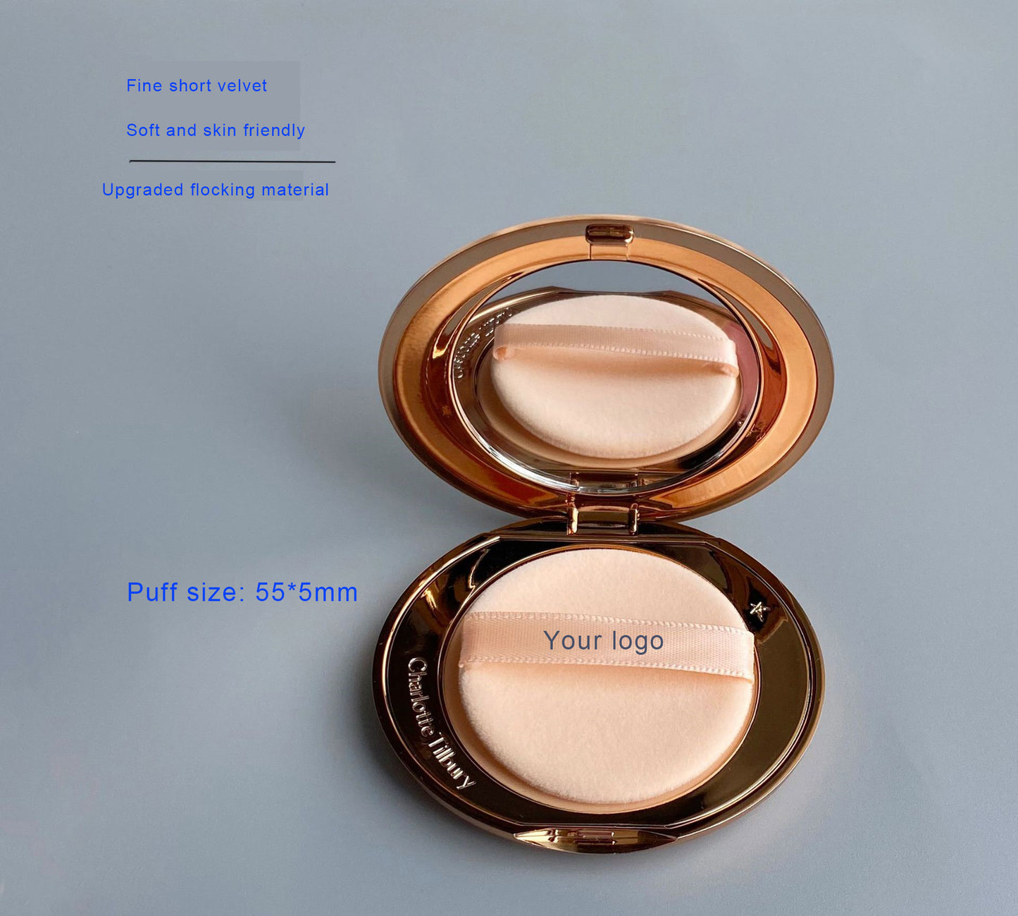 Powder Puff 8 Pieces Round Face Makeup Pressed Blending Foundation Cream Make Up Ribbon Strap Sponge Cushion Applicator 8pcs/box
