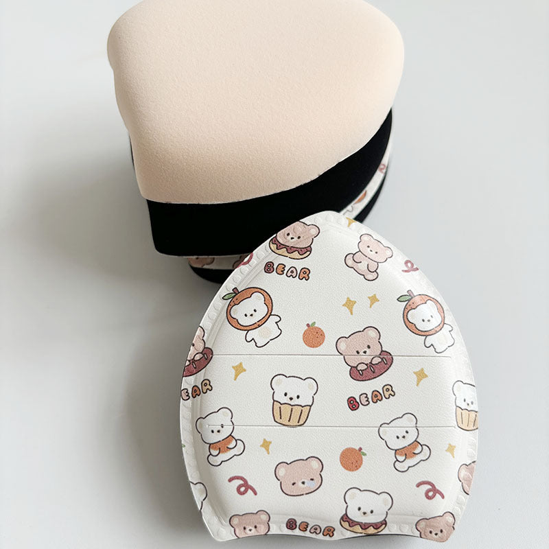 Leather integrated ribbon candy air cushion powder puff