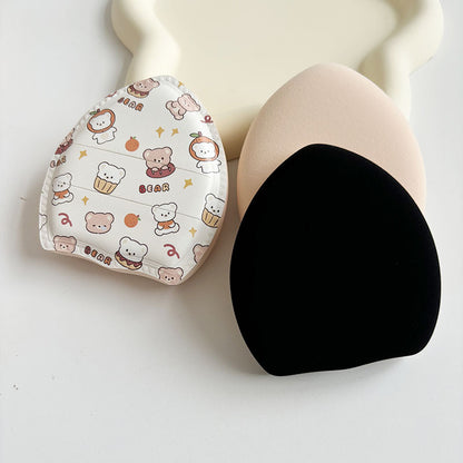 Leather integrated ribbon candy air cushion powder puff