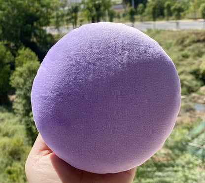 Purple Powder Puffs - Extra Large Jumbo 5.12 inch/ 5.9 inch - 100% Pure Cotton Soft Fluffy Washable Puff For Makeup Face Body Loose Powder Foundation