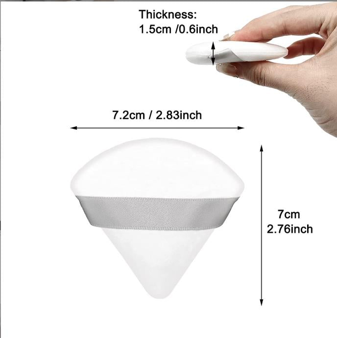 Triangle cosmetic cotton Powder Puffs-6pcs/box