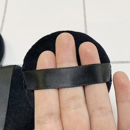 2.75 inches Black cosmetic cotton Powder Puffs- 4pcs/bag