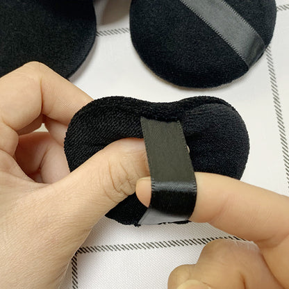 2.75 inches Black cosmetic cotton Powder Puffs- 4pcs/bag