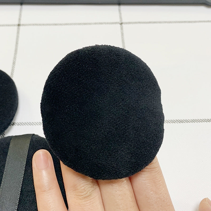 2.75 inches Black cosmetic cotton Powder Puffs- 4pcs/bag