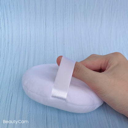 Powder Puffs - Extra Large Jumbo 5.12” - 100% Pure Cotton Soft Fluffy Washable Puff For Makeup Face Body Loose Powder Foundation