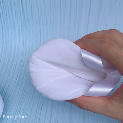 Powder Puffs - Extra Large Jumbo 5.12” - 100% Pure Cotton Soft Fluffy Washable Puff For Makeup Face Body Loose Powder Foundation