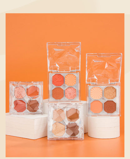 4-color sequin matte eye shadow plate