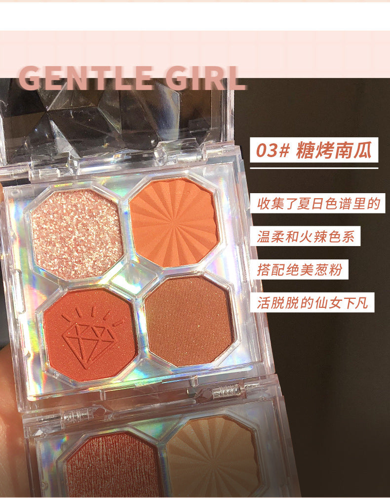 4-color sequin matte eye shadow plate