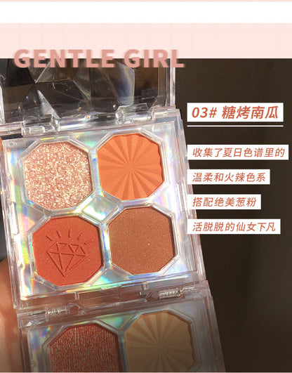 4-color sequin matte eye shadow plate